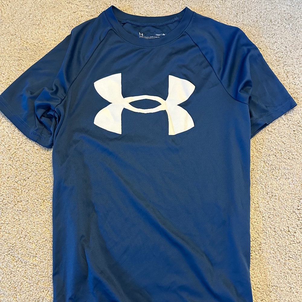 Under Armour T-Shirt, Blue, Youth Medium